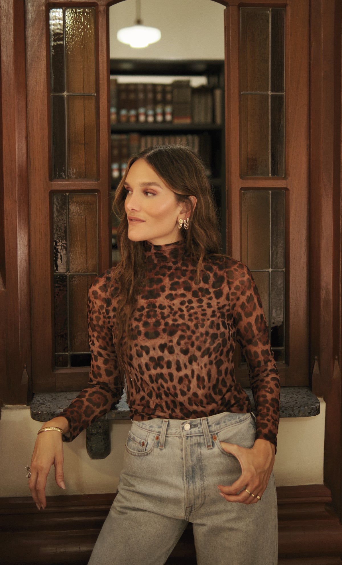 Colza Cheetah Blouse