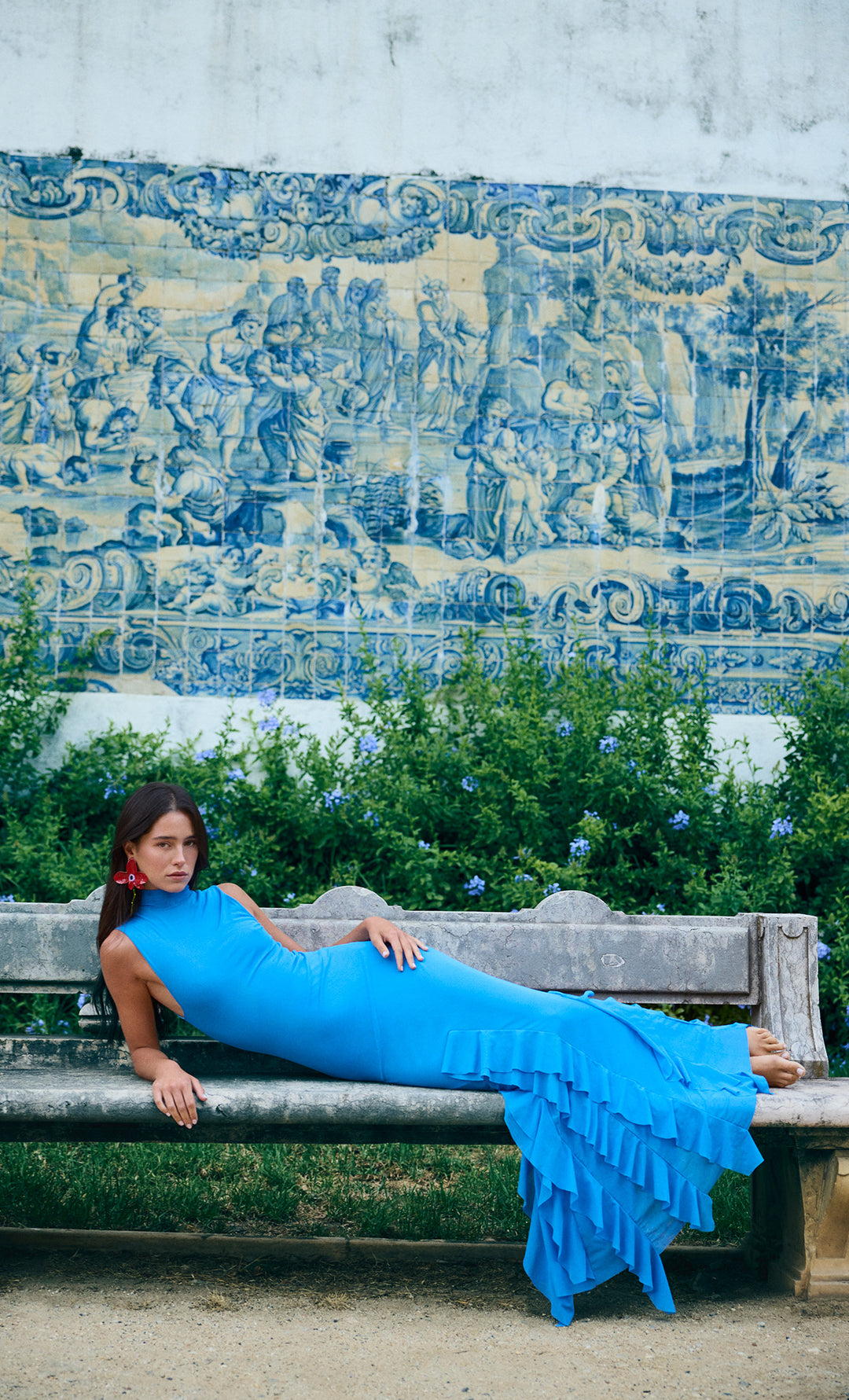 Aneta Blue Maxi Dress Especia Aneta Blue Maxi Dress Especia