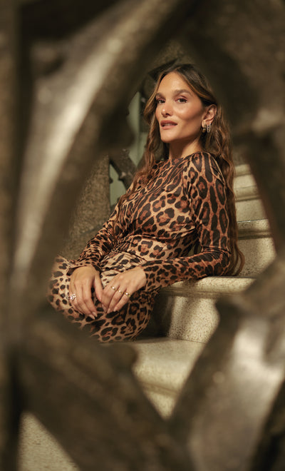 Maura Cheetah maxi dress
