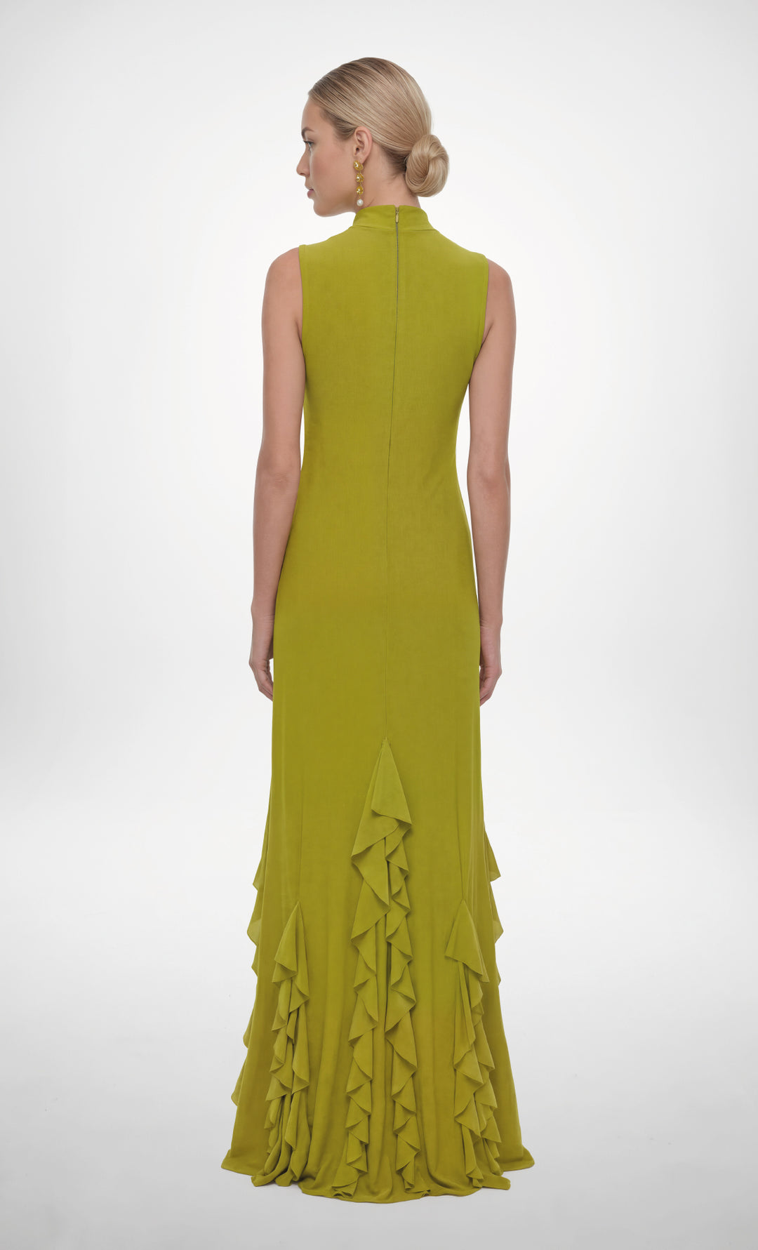 chartreuse maxi dress Coast Women's Feather Shoulder Detail V Neck Satin in | Size: 12 in bralette for extra support Maris Ruched Cape Maxi Dress