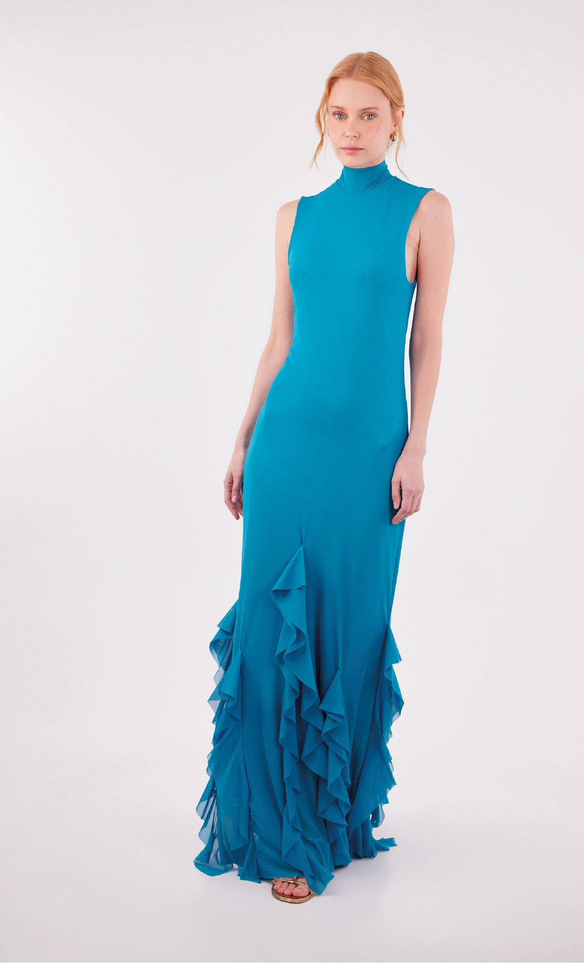 Aneta Teal maxi dress