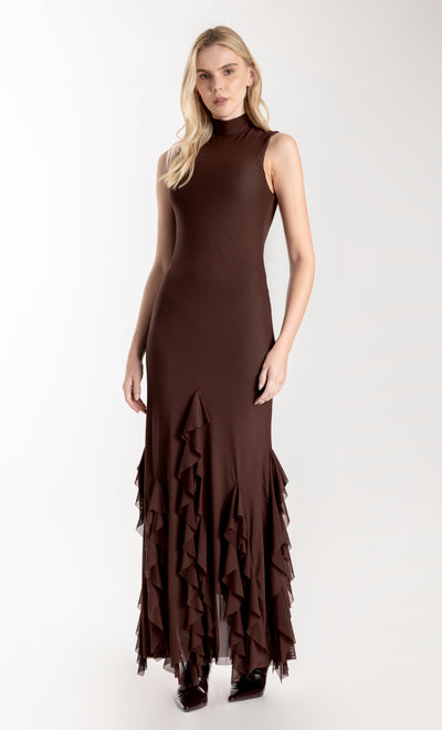 Aneta Chocolate maxi Dress for Women