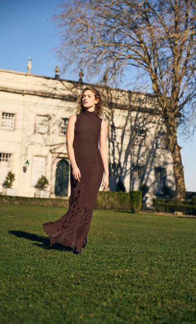 Aneta Chocolate maxi Dress for Women