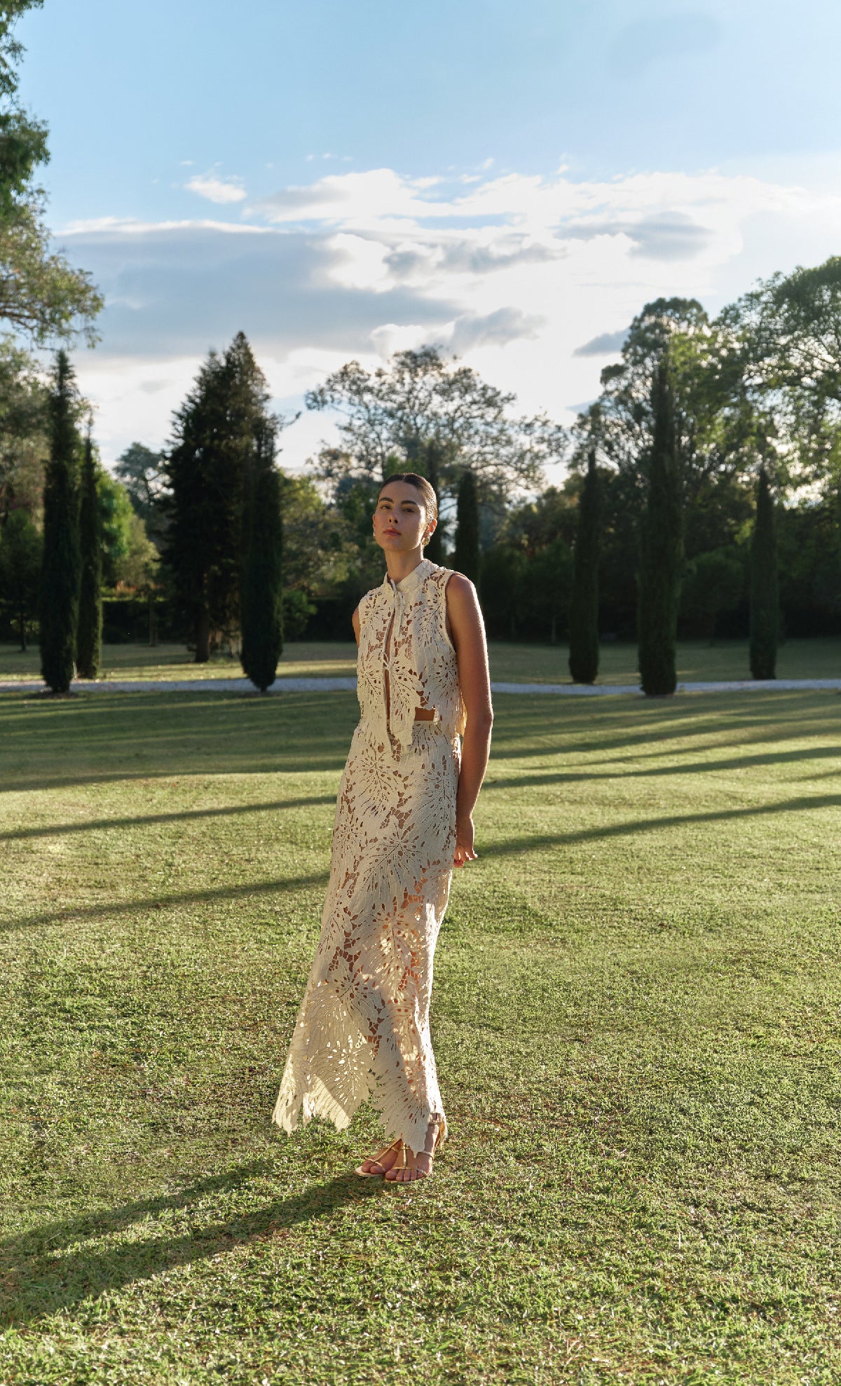 Lantana Butter Maxi Skirt