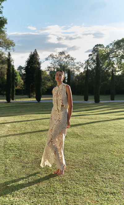 Lantana Butter Maxi Skirt