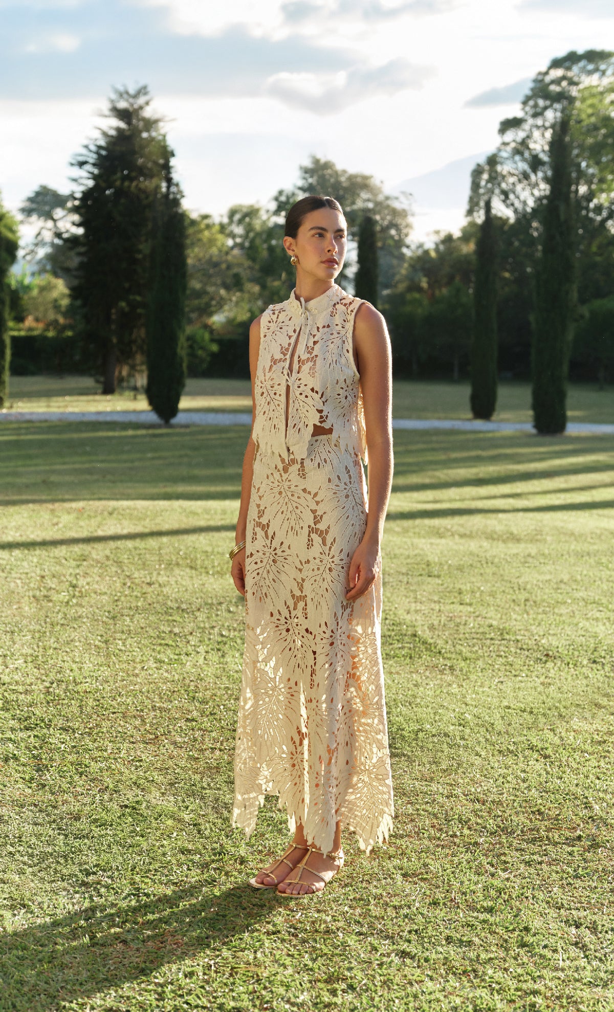 Lantana Butter Maxi Skirt