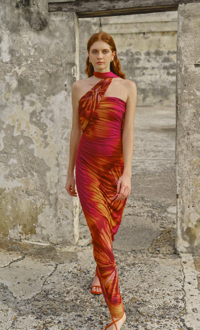 jeronima maxi dress especia Simkhai, Acacia draped jersey maxi dress, Women, Green, US 4, Dresses, Materialmix