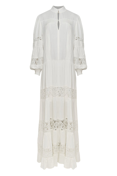 Matricaria Off White Maxi Dress