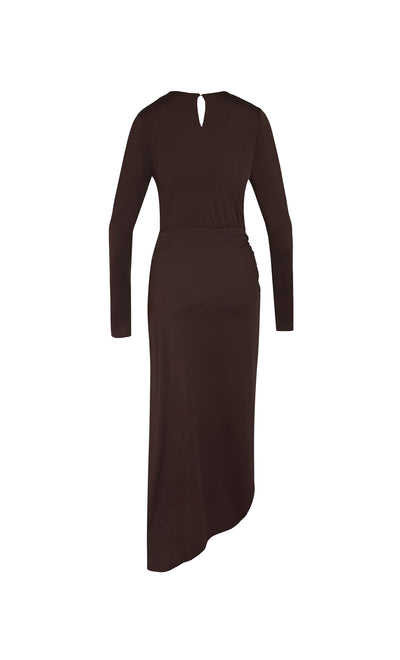 Maura Chocolate maxi dress