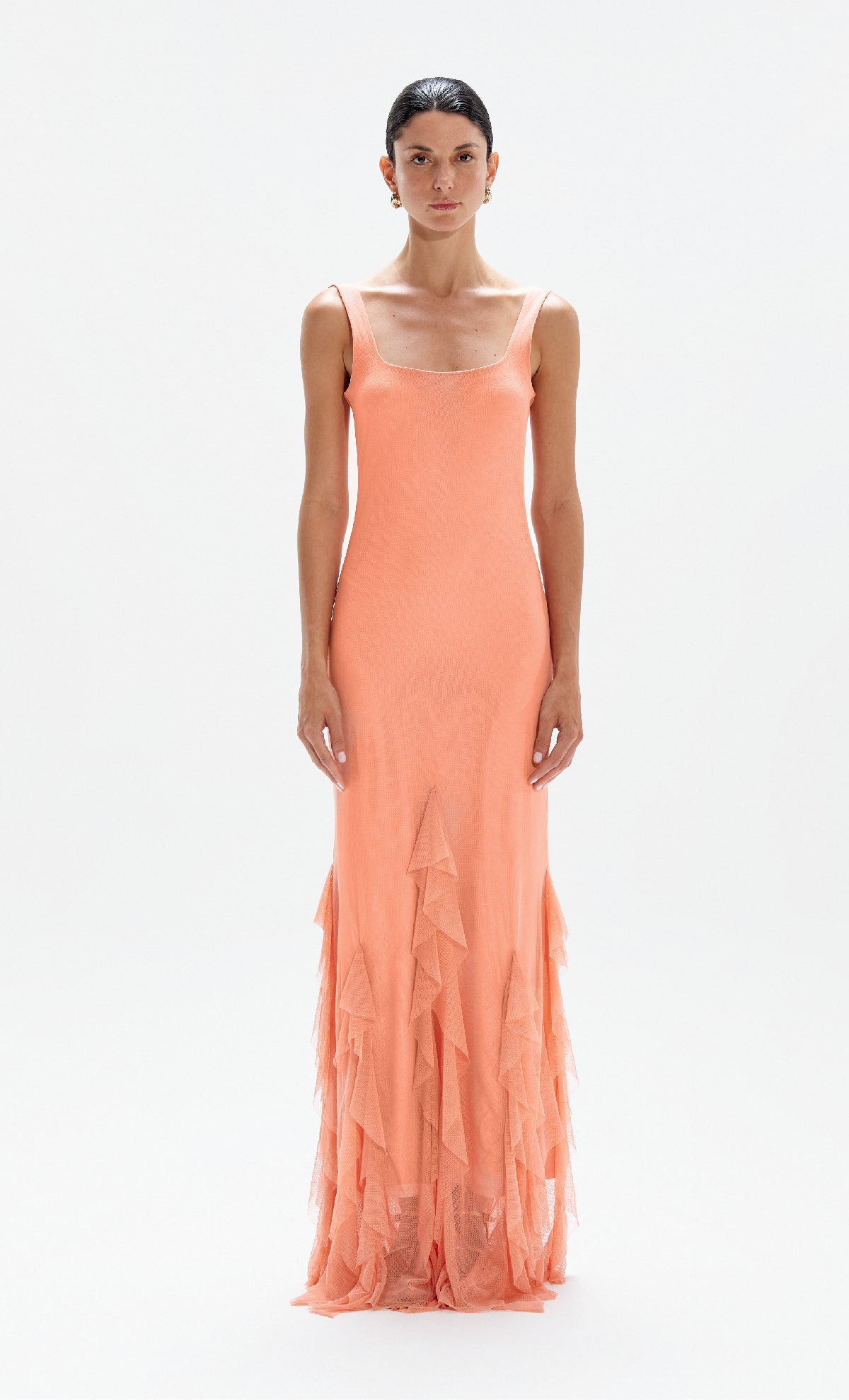 long peach maxi dress Radiant Peach maxi dress – Especia