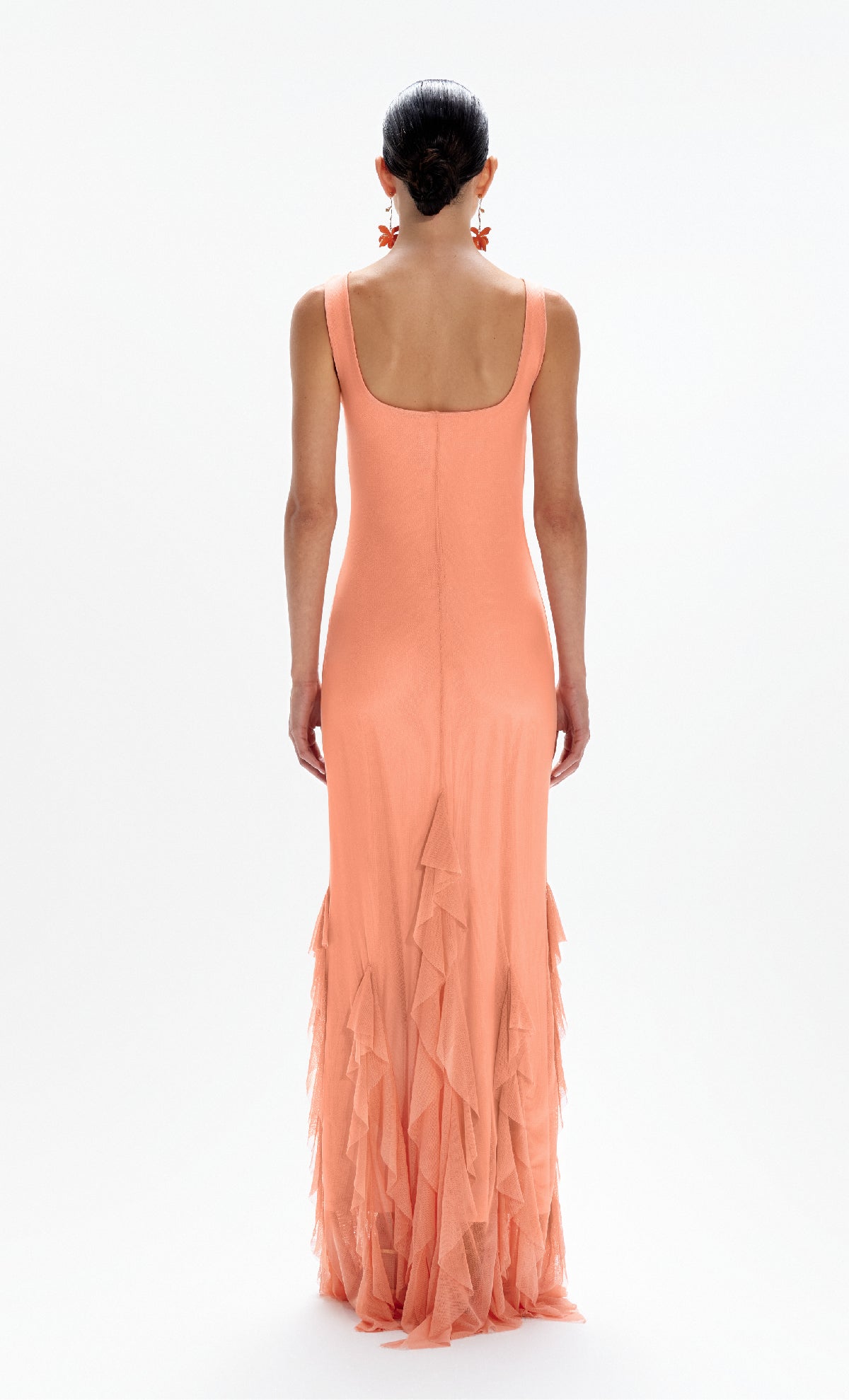 orange peach dress Radiant maxi – Especia Size1:M Calvin Klein black dress. A peachy orange maxi Dresses_Mini