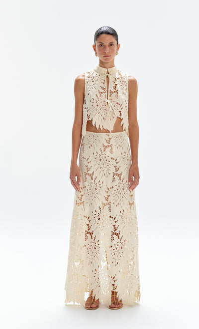 Lantana Butter Maxi Skirt