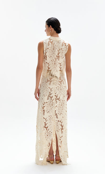 Lantana Butter Maxi Skirt