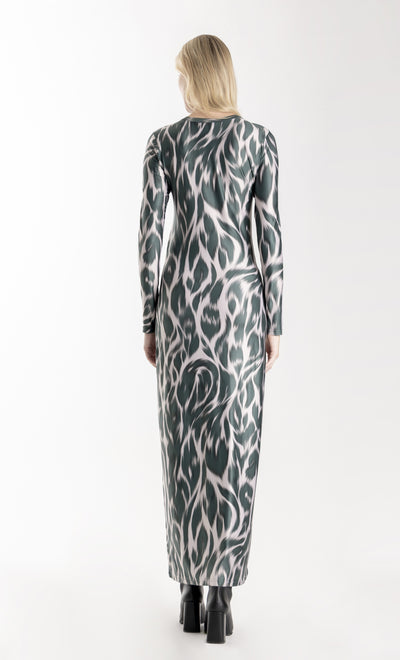 Budana Leopard Midi Dress for Women
