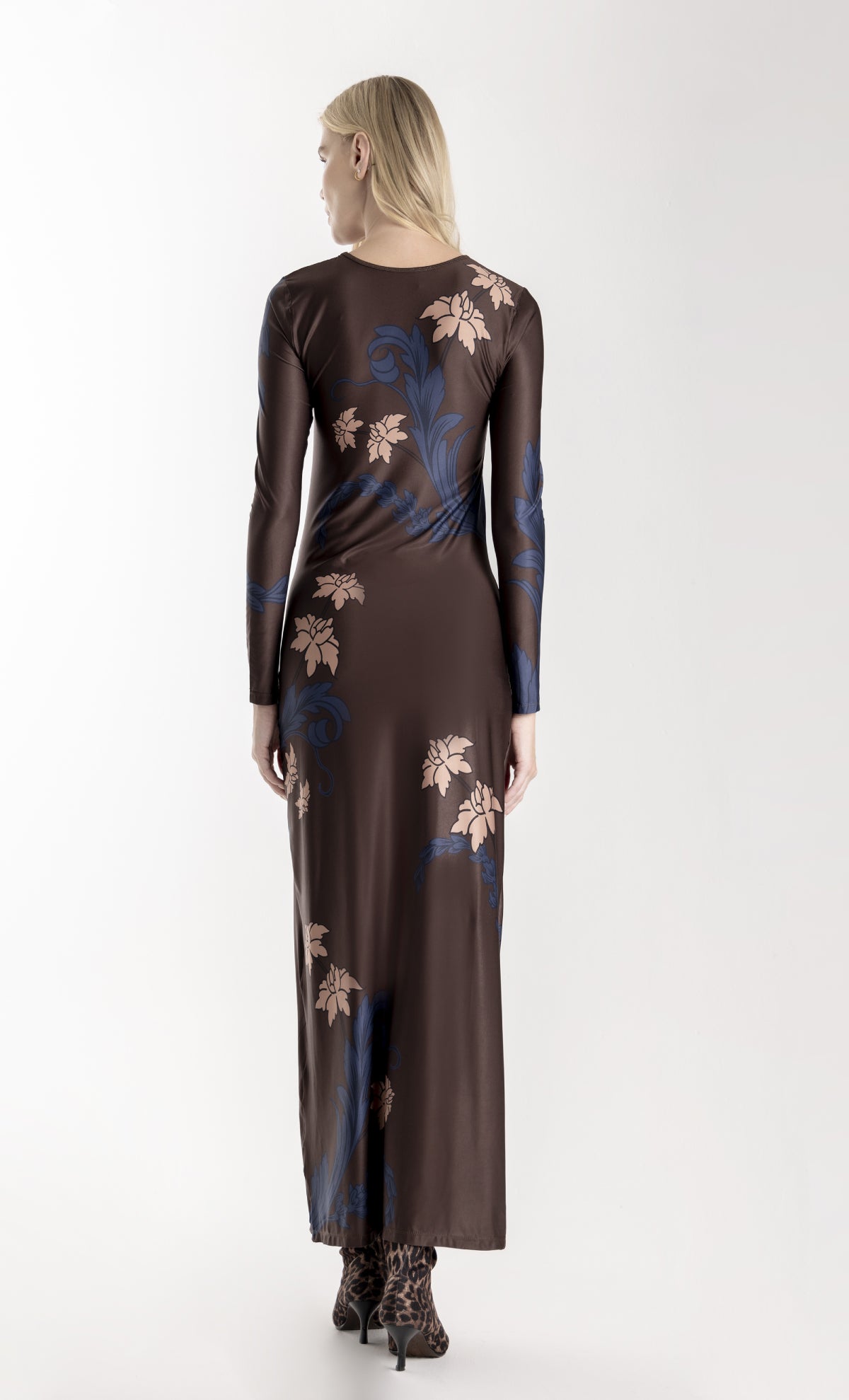 Budana Chocolate Midi Dress for Women