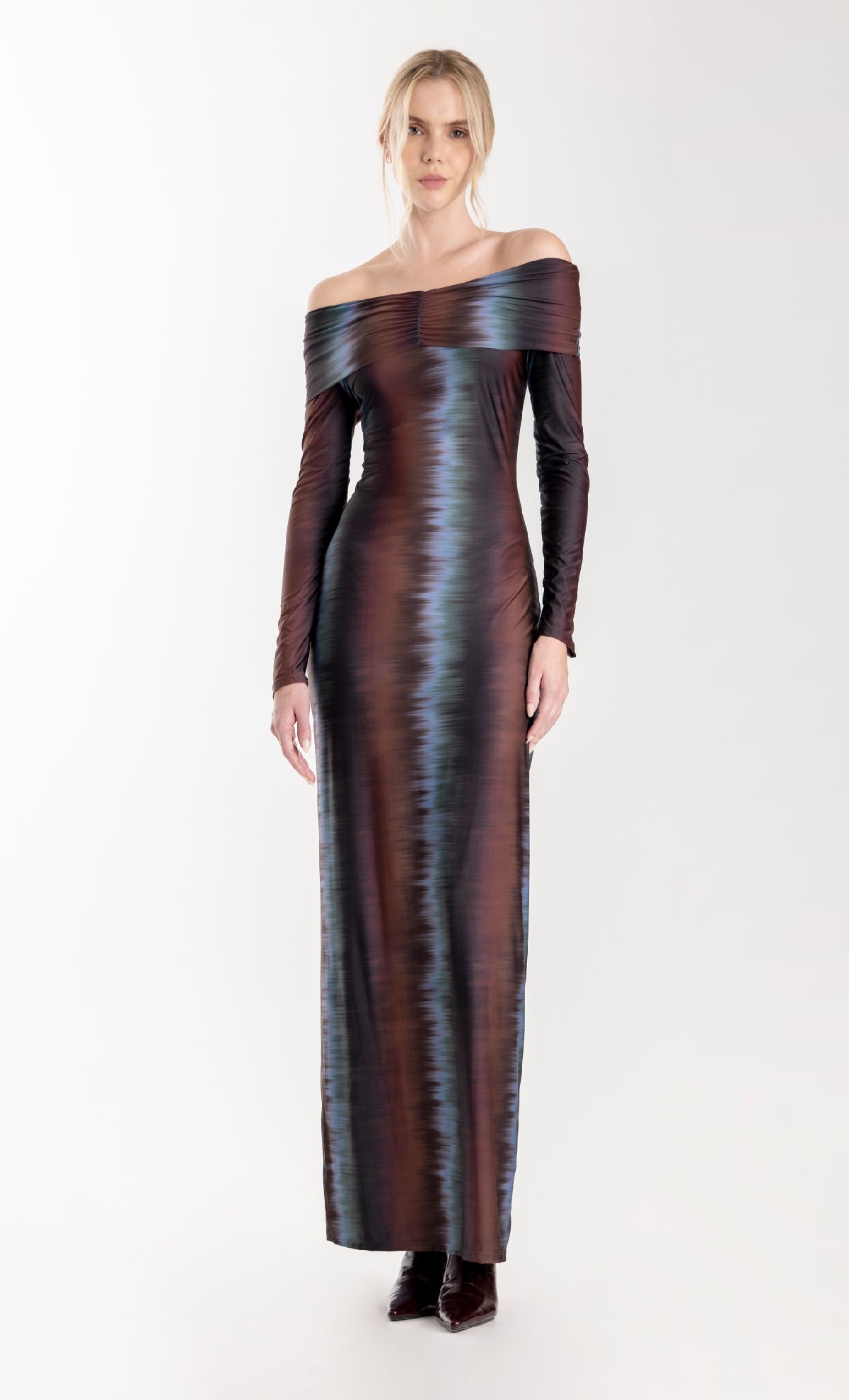 Women Centella Stripes Midi Dress