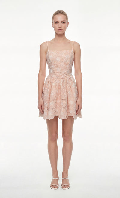 Blanche Peach mini dress – Especia